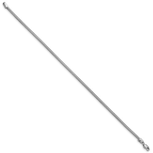14k white gold 1.5mm franco bracelet anklet necklace pendant charm