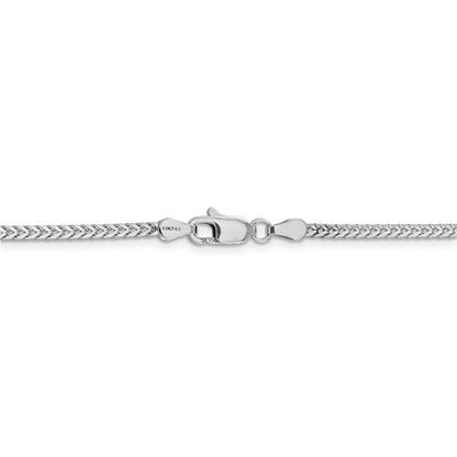 14k white gold 2mm franco bracelet anklet necklace pendant chain