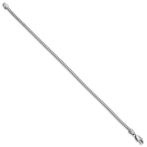 14k white gold 2mm franco bracelet anklet necklace pendant chain