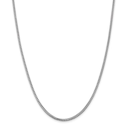 14k white gold 2mm franco bracelet anklet necklace pendant chain