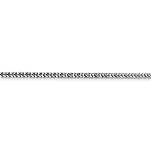 14k white gold 2.3mm franco bracelet anklet necklace pendant chain