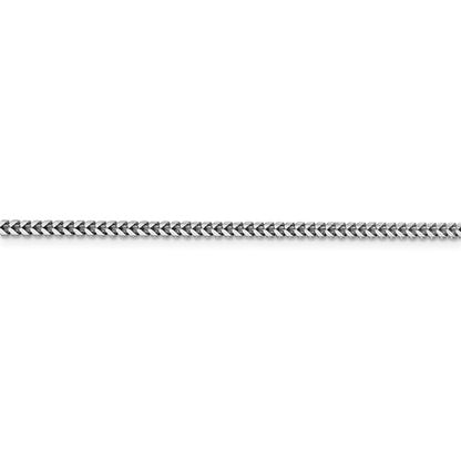 14k white gold 2.3mm franco bracelet anklet necklace pendant chain
