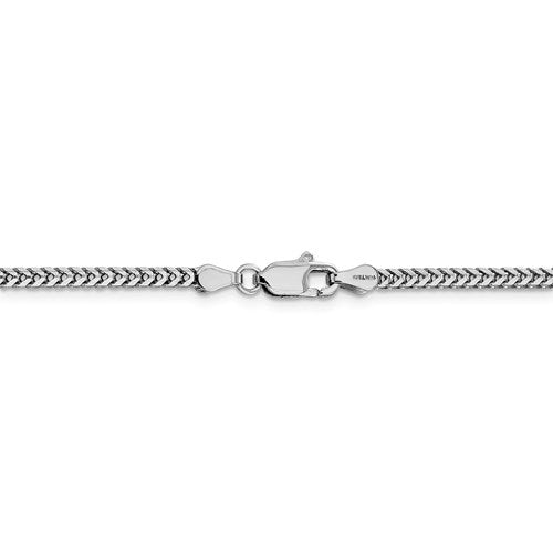 14K White Gold 2.3mm Franco Bracelet Anklet Necklace Pendant Chain