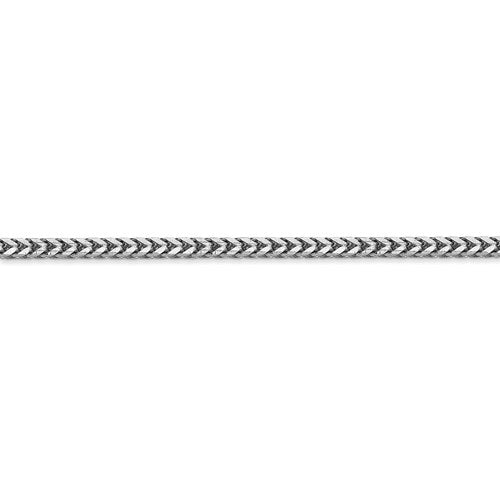 14k white gold 2.5mm franco bracelet anklet necklace pendant chain