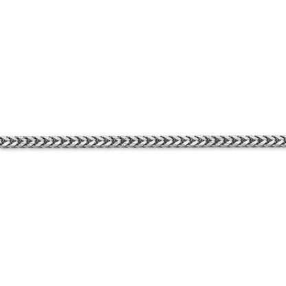 14k white gold 2.5mm franco bracelet anklet necklace pendant chain