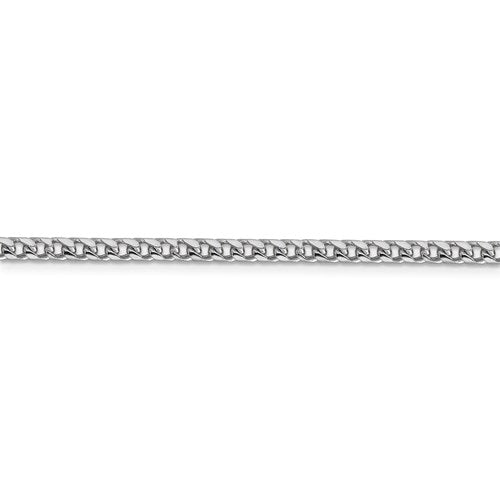 14k white gold 3mm franco bracelet anklet choker necklace pendant chain