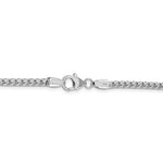 將圖片載入圖庫檢視器 14K White Gold 3mm Franco Bracelet Anklet Choker Necklace Pendant Chain
