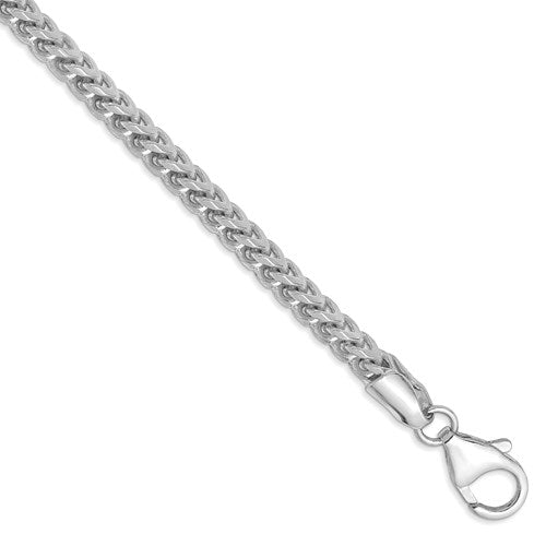 14k white gold 3mm franco bracelet anklet choker necklace pendant chain
