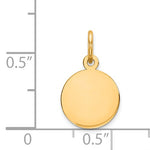Charger l&#39;image dans la galerie, 10k Yellow Gold 9mm Round Circle Disc Pendant Charm Personalized Monogram Engraved

