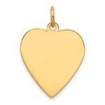 Load image into Gallery viewer, 14k Yellow Gold 17mm Heart Disc Pendant Charm Personalized Monogram Engraved
