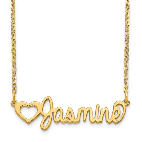 14k 10k gold sterling silver nameplate necklace personalized customized
