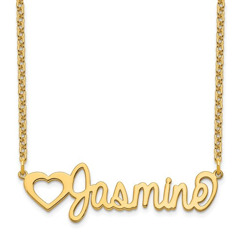 14k 10k gold sterling silver nameplate necklace personalized customized