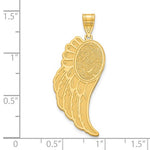 Lataa kuva Galleria-katseluun, 14k 10k Gold Sterling Silver Fingerprint Angel Wing Personalized Pendant Charm
