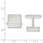 Load image into Gallery viewer, 14k Yellow 14k White Gold Sterling Silver Square Cufflinks Cuff Links Personalized Monogram
