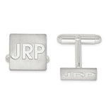 Load image into Gallery viewer, 14k Yellow 14k White Gold Sterling Silver Square Cufflinks Cuff Links Personalized Monogram
