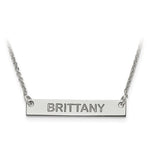 Load image into Gallery viewer, 14k 10k Gold Sterling Silver Small Block Name Bar Nameplate Necklace Personalized - BringJoyCollection
