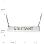 Load image into Gallery viewer, 14k 10k Gold Sterling Silver Medium Block Name Bar Nameplate Necklace Personalized - BringJoyCollection
