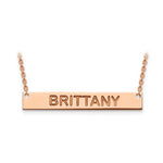 Load image into Gallery viewer, 14k 10k Gold Sterling Silver Large Block Name Bar Nameplate Necklace Personalized - BringJoyCollection
