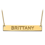 Load image into Gallery viewer, 14k 10k Gold Sterling Silver Large Block Name Bar Nameplate Necklace Personalized - BringJoyCollection
