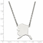 Load image into Gallery viewer, 14K Gold or Sterling Silver Alaska AK State Necklace Personalized Monogram - BringJoyCollection
