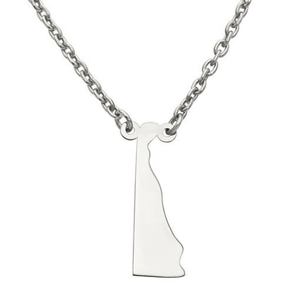 14k gold or sterling silver delaware de state necklace personalized monogram