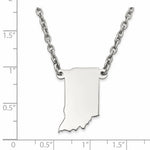 將圖片載入圖庫檢視器 14K Gold or Sterling Silver Indiana IN State Name Necklace Personalized Monogram - BringJoyCollection
