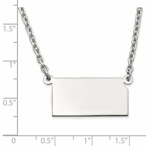 14k gold or sterling silver kansas ks state name necklace personalized monogram