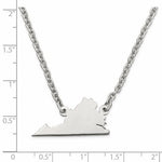 Load image into Gallery viewer, 14K Gold or Sterling Silver Virginia VA State Name Necklace Personalized Monogram - BringJoyCollection
