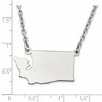 Lade das Bild in den Galerie-Viewer, 14K Gold or Sterling Silver Washington WA State Name Necklace Personalized Monogram - BringJoyCollection
