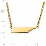 Load image into Gallery viewer, 14K Gold or Sterling Silver Tennessee TN State Name Necklace Personalized Monogram - BringJoyCollection
