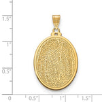 Load image into Gallery viewer, 14k 10k Gold Sterling Silver Fingerprint Personalized 21mm Large Oval Pendant Charm
