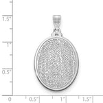 Load image into Gallery viewer, 14k 10k Gold Sterling Silver Fingerprint Personalized 21mm Large Oval Pendant Charm
