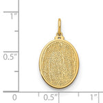 이미지를 갤러리 뷰어에 로드 , 14k 10k Gold Sterling Silver Fingerprint Personalized 13mm Oval Pendant Charm
