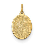 Kép betöltése a galériamegjelenítőbe: 14k 10k Gold Sterling Silver Fingerprint Personalized 13mm Oval Pendant Charm
