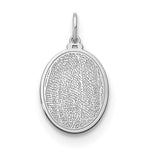 Indlæs billede til gallerivisning 14k 10k Gold Sterling Silver Fingerprint Personalized 13mm Oval Pendant Charm
