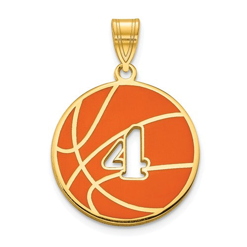 14k 10k gold sterling silver basketball personalized engraved pendant charm