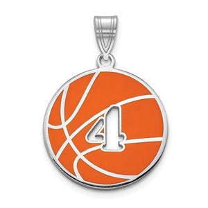14k 10k Gold Sterling Silver Basketball Personalized Engraved Pendant Charm
