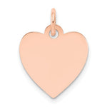 Load image into Gallery viewer, 14k Rose Gold 13mm Heart Disc Pendant Charm Personalized Monogram Engraved
