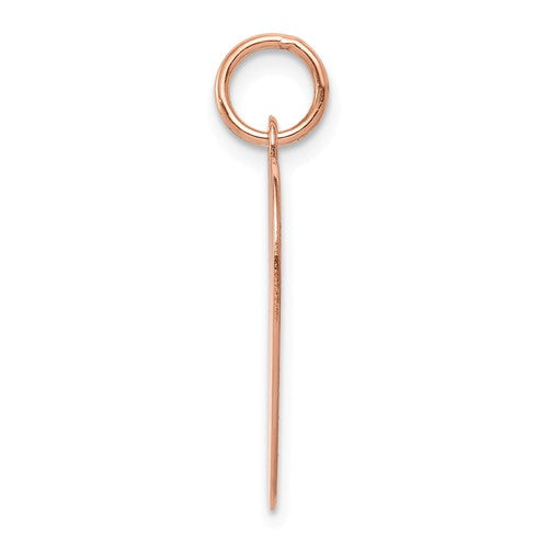 14k rose gold 17mm heart disc pendant charm personalized monogram engraved