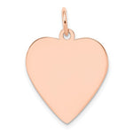 Load image into Gallery viewer, 14k Rose Gold 17mm Heart Disc Pendant Charm Personalized Monogram Engraved
