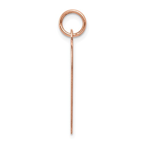 14k rose gold 18mm heart disc pendant charm personalized monogram engraved