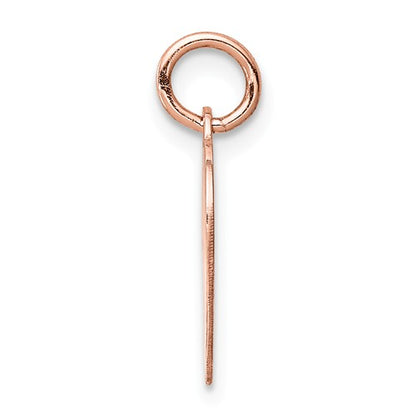 14k rose gold 14mm heart disc pendant charm personalized monogram engraved