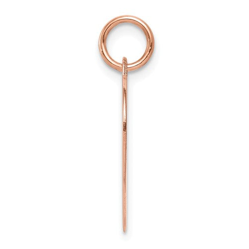 14k rose gold 19mm heart disc pendant charm personalized monogram engraved