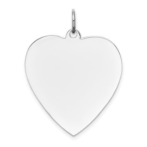 14k yellow gold 24mm heart disc pendant charm personalized monogram engraved