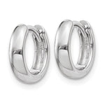 Load image into Gallery viewer, 14k White Gold Small Dainty Huggie Hinged Hoop Earrings 10mm x 2mm
