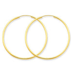 Load image into Gallery viewer, 14k Yellow Gold Classic Endless Round Hoop Earrings 36mm x 1.5mm - BringJoyCollection
