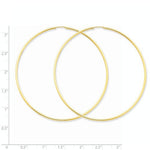 Lade das Bild in den Galerie-Viewer, 14k Yellow Gold Extra Large Endless Round Hoop Earrings 60mm x 1.5mm - BringJoyCollection
