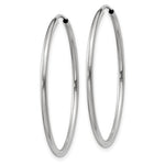 Afbeelding in Gallery-weergave laden, 14k White Gold Classic Endless Round Hoop Earrings 30mm x 1.5mm
