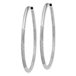 Load image into Gallery viewer, 14k White Gold Satin Diamond Cut Endless Round Hoop Earrings 43mm x 2mm
