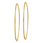 Load image into Gallery viewer, 14k Yellow Gold Diamond Cut Large Endless Round Hoop Earrings 60mm x 1.25mm
